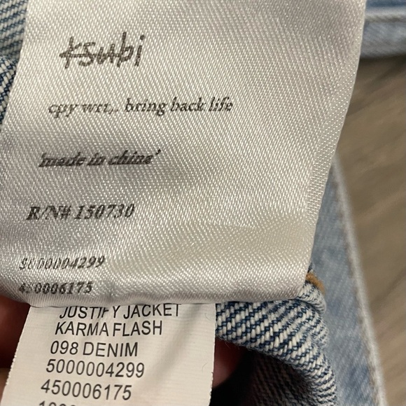 Ksubi Blue Denim Jacket JUSTIFY JACKET KARMA FLASH Sz M‎ - Picture 8 of 11